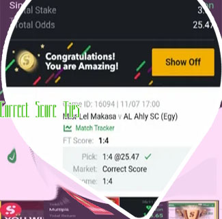 Free correct score prediction for today matches